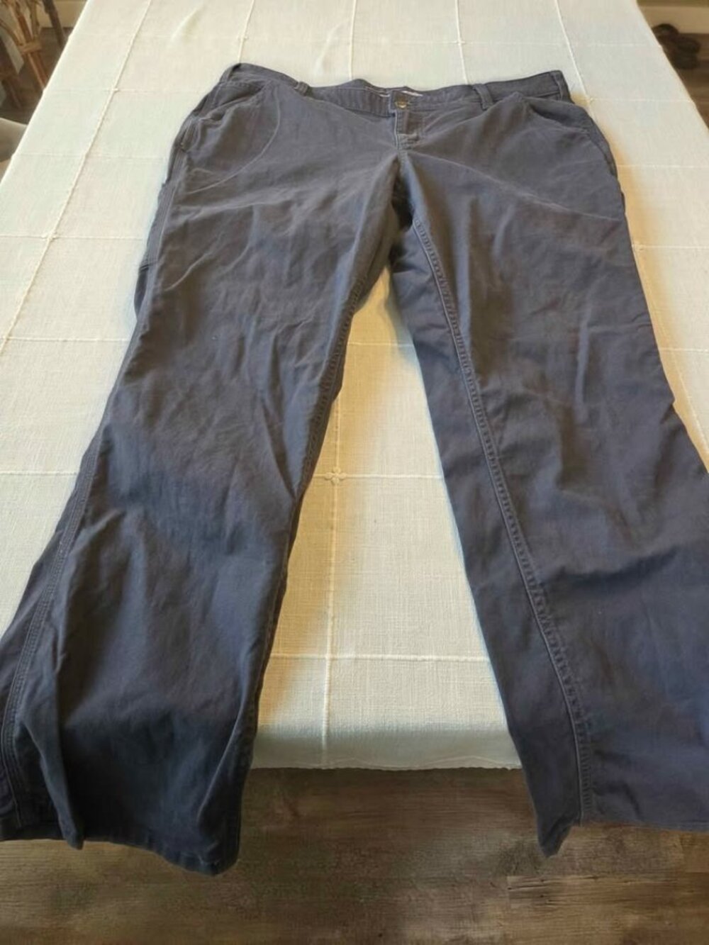 Carhart womens canvas utility style pants size 18 dark gray color excellent cond